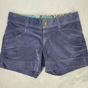 Athleta Corduroy Shortie Shorts Size 0 Slick Rock Granite Gray Drawstring Short
